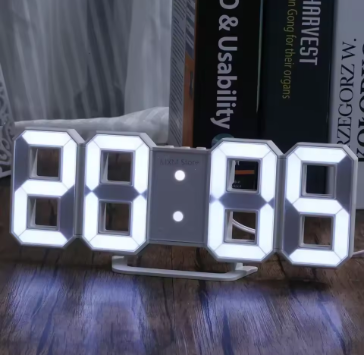 3D LED Digital Clock Wall Decoration Glow Night Mode Decoration for Bedroom